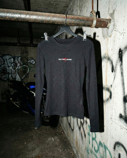 Fractured Edge Long Sleeve Fitted Tee