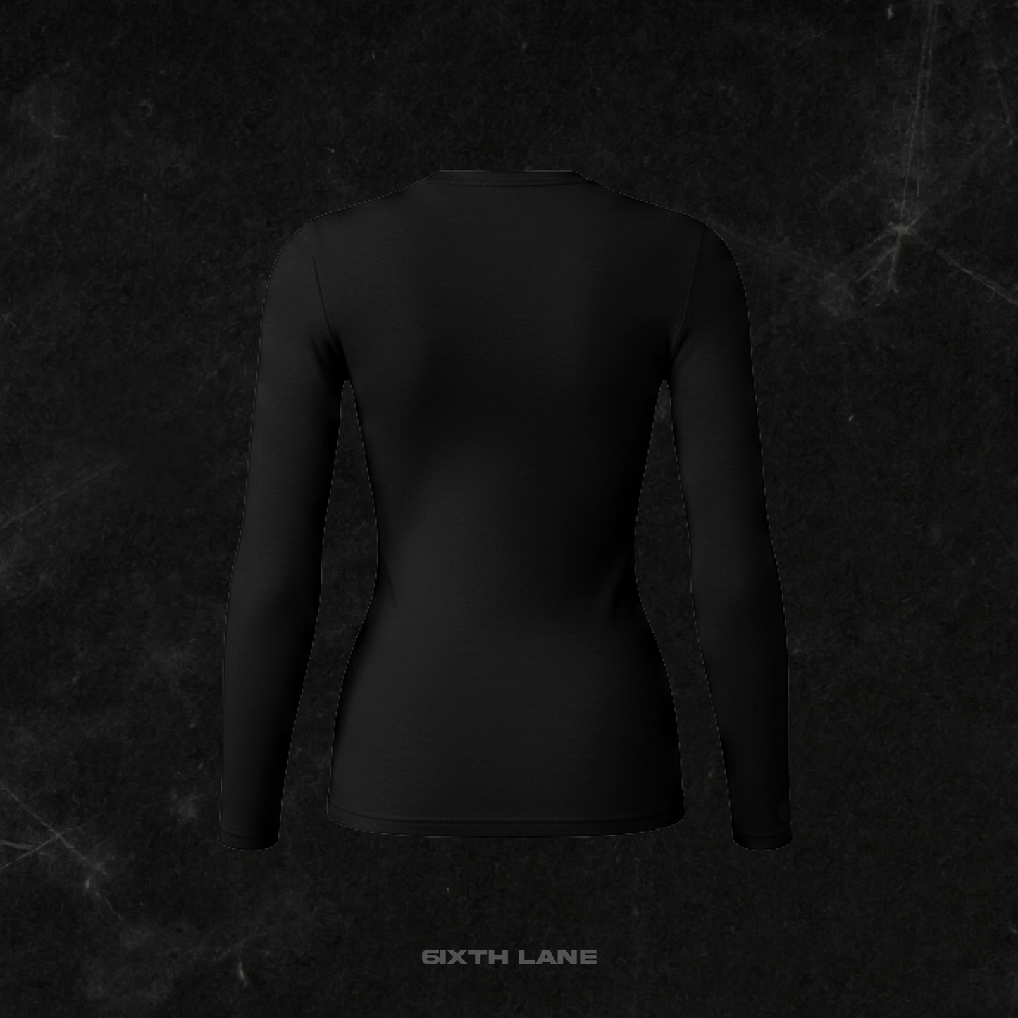 Fractured Edge Long Sleeve Fitted Tee