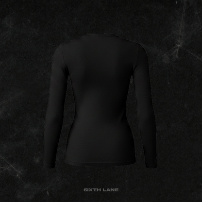 Fractured Edge Long Sleeve Fitted Tee