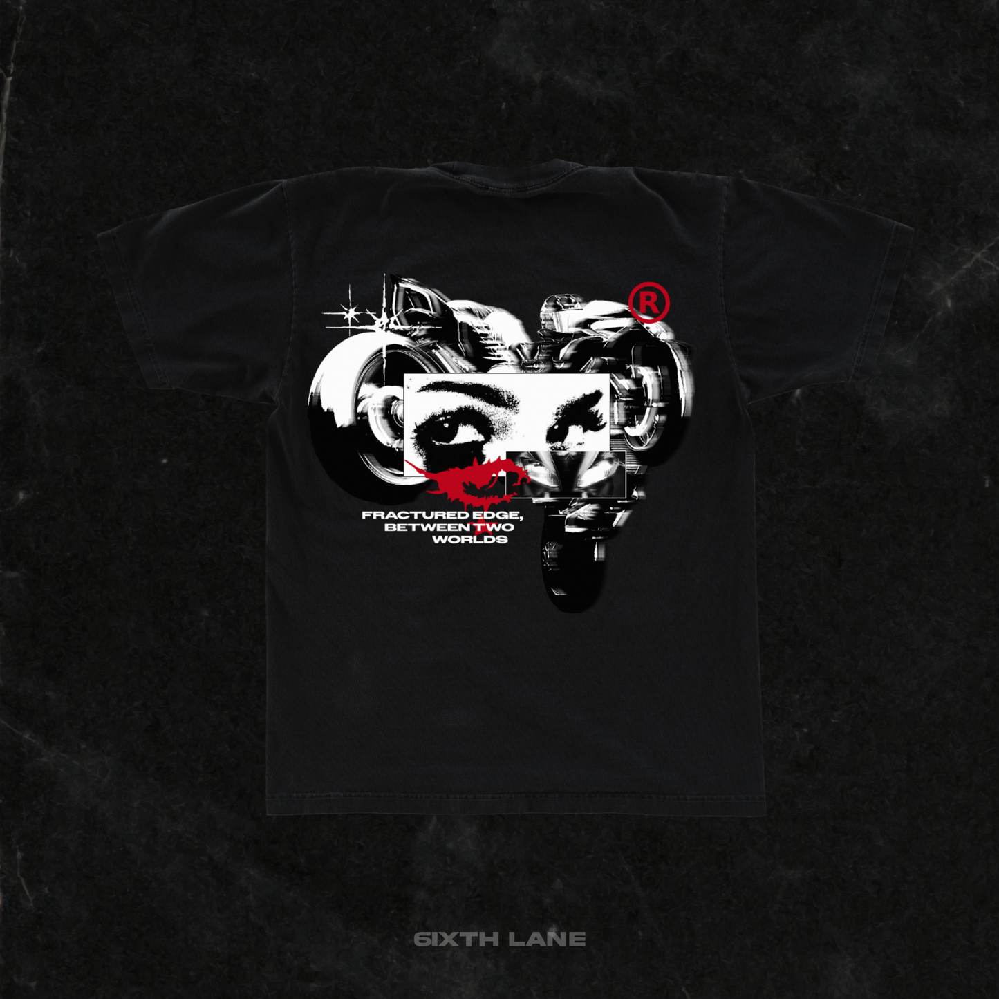 Fractured Edge Oversized T-shirt