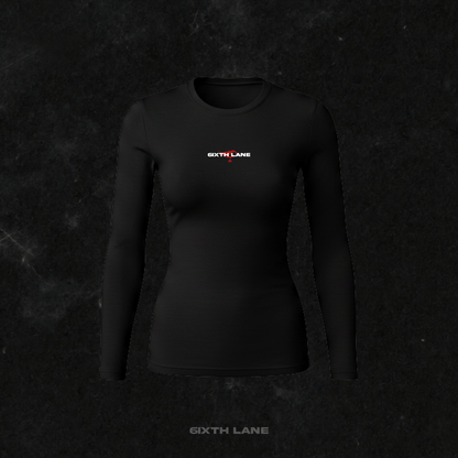 Fractured Edge Long Sleeve Fitted Tee