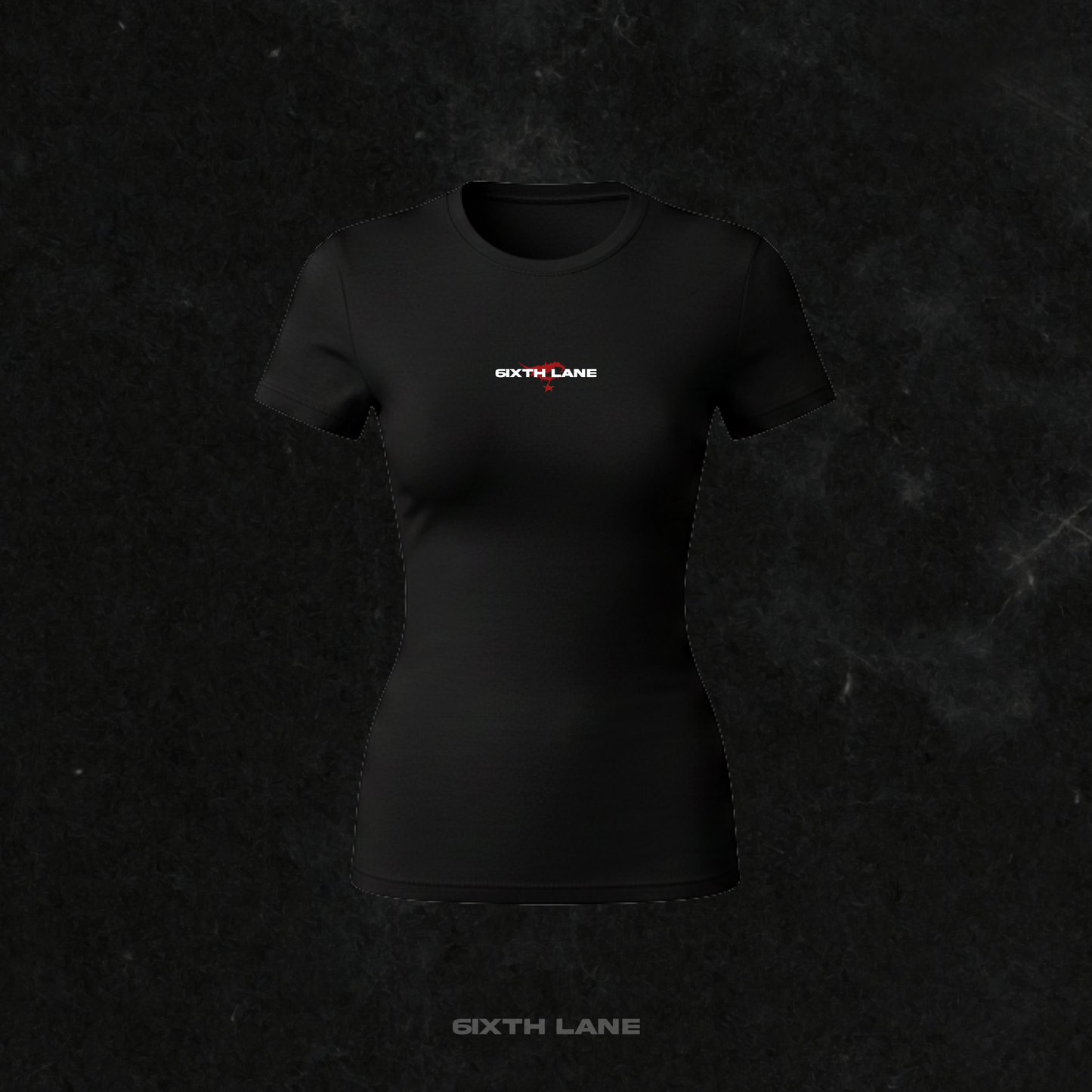 Fractured Edge Short Sleeved Fitted Tee